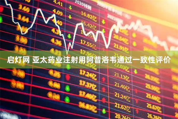 启灯网 亚太药业注射用阿昔洛韦通过一致性评价