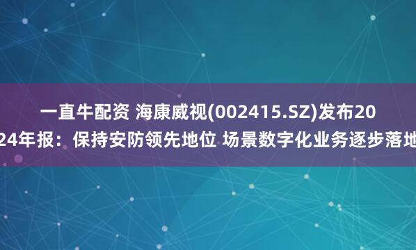 一直牛配资 海康威视(002415.SZ)发布2024年报：保持安防领先地位 场景数字化业务逐步落地