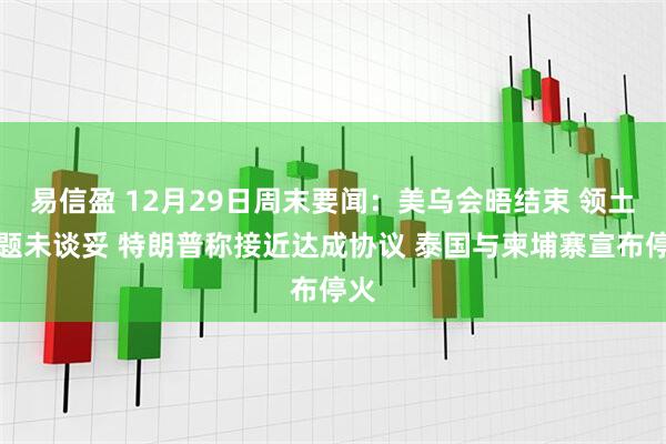 易信盈 12月29日周末要闻：美乌会晤结束 领土问题未谈妥 特朗普称接近达成协议 泰国与柬埔寨宣布停火